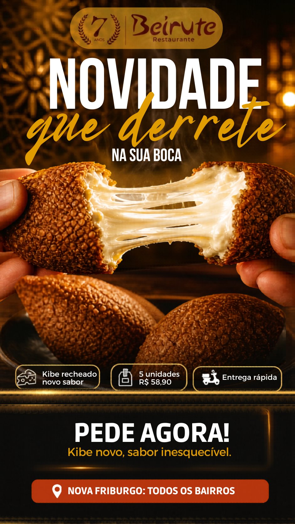 Criativo Beirute · Kibe recheado novo sabor